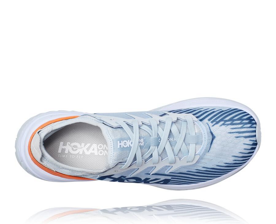 Tenis Hoka One One Hombre Blancos/Azules - Carbon X-Spe - ODNU65749